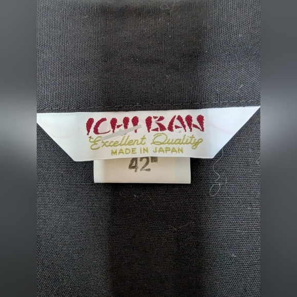 Vintage ICHIBAN Made In Japan Kimono With Gold Threaded Embroidery dragon Sz 42 - Picture 11 of 12